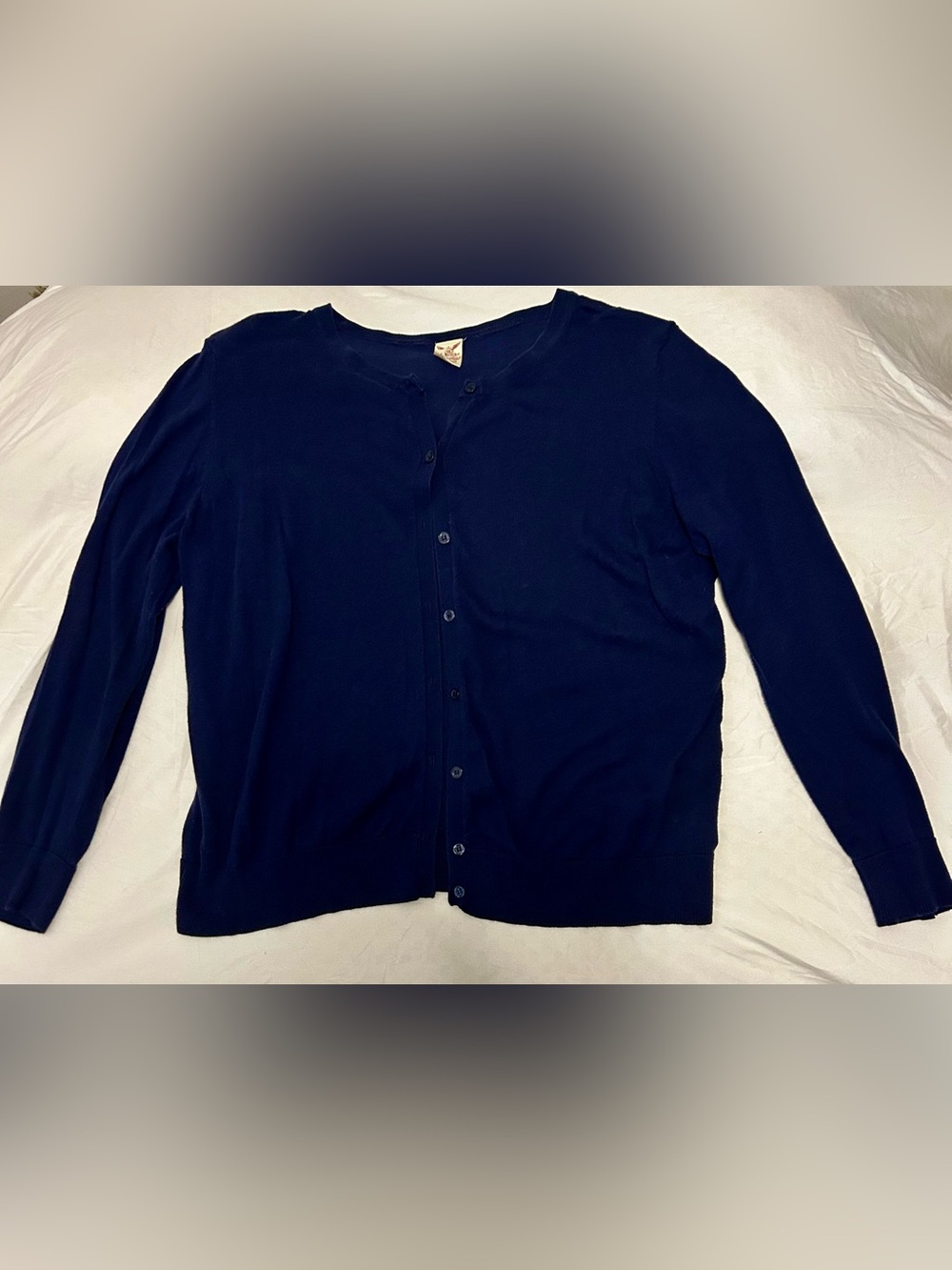 Faded Glory Navy Button-Front Cardigan Sweater